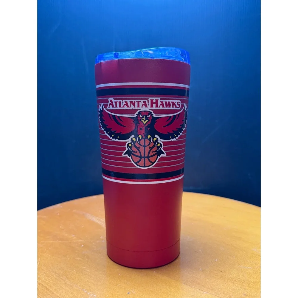 Atlanta Hawks Logo Brands 20oz Red Powder Coat Insulated Stainless Steel Tumbler